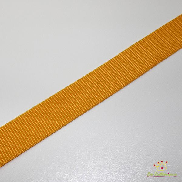 Gurtband Uni in Ocker, 30 mm breit, Meterware im Ausschnitt